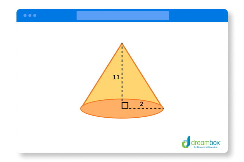 Volume of cone diagram